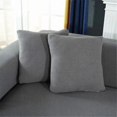 Наволочка декоративна HomyTex трикотаж-жатка Сіра HT-256013 фото