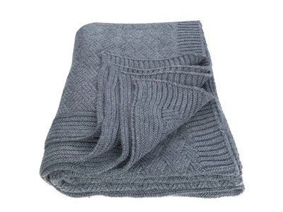 Вязаный плед SoundSleep Doros графитовый 140х180 см p_s_k_91913262 фото
