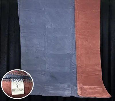 Хлопковый плед двухсторонний Belizza mavi-k.gul Sul-1245 фото