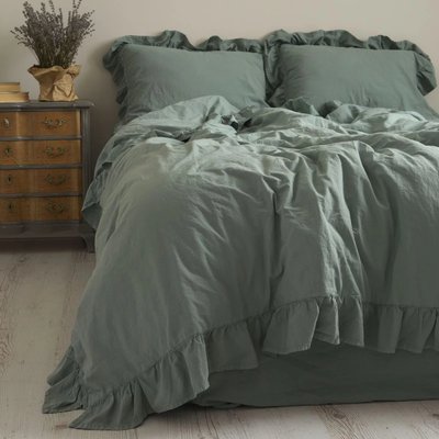 Комплект постільної білизни 200x220 LIMASSO NATURAL GREEN EXCLUSIVE hr-ln800509 фото