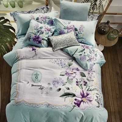 Постільна білизна Prestij Textile сатин Принт 95162 Євро 200х220 см 250х270 см 50х70см (2шт) p_s_k_00001809 фото