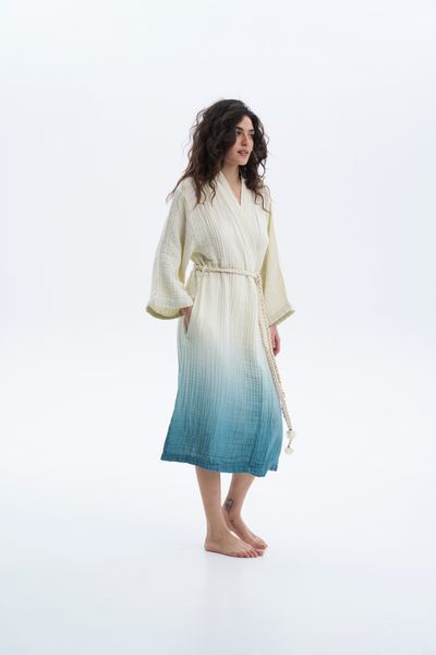 Халат Lotus Home - Nitra muslin blue S/M svt-2000022351027 фото