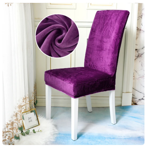 Вельветовий чохол для стільця Diana Textile Velvet 48x55 см al2203Purple фото