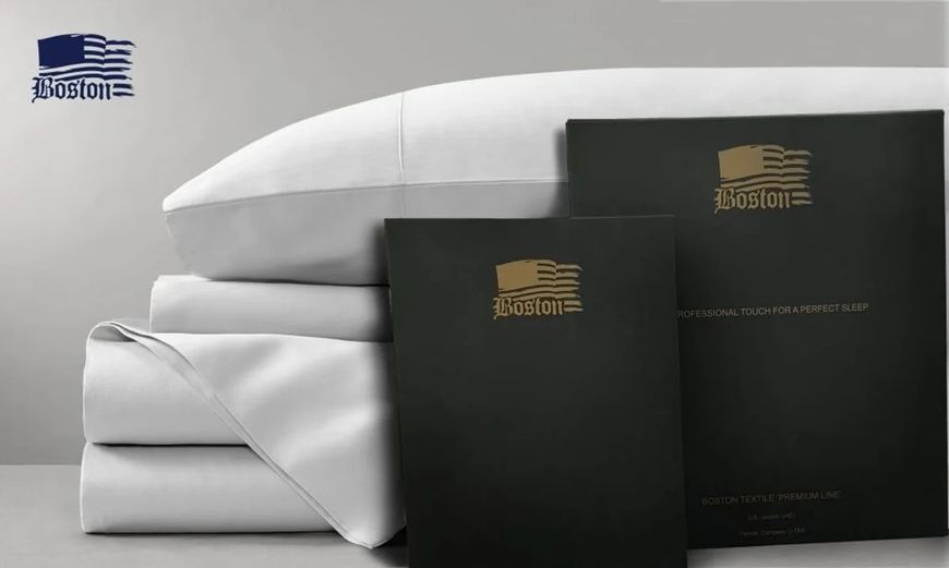 Простирадло на гумці White сатинове Jefferson біле 140х200 posmar54403 фото