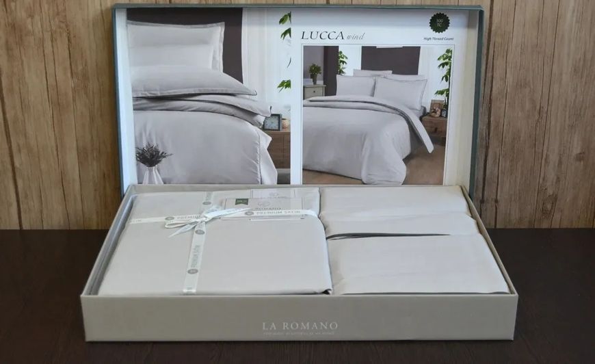 Постельное белье La Romano Premium Satin Lucca Wind Семейный LaR_ХМ41111 фото