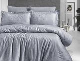 Комплект постельного белья First Choice Jacquard Satin Lamone JS-141-Lamone-Gri-Полуторний фото