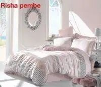 Постільна білизна сатин євро розмір Altinbasak Risha pembe m012070 фото