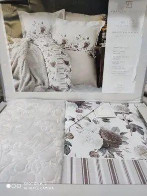 Комплект постельного белья с пледом Pupilla Juliet kapicino SulPp-79650015 фото
