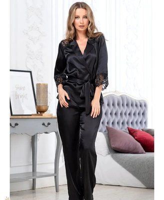 Жіноча шовкова піжама зі штанами Едіта 3676 Mia-Amore_3676_2XL фото