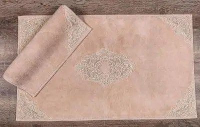 Набір килимків для ванни з мереживом Maco home marlow pudra McH-21368 фото