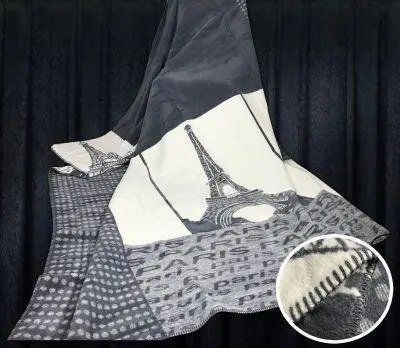 Хлопковый плед Belizza Eiffel gri SulBz-94680036 фото