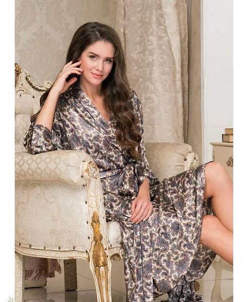Довгий шовковий халат Mia-Amore Persia 3409 Персія Mia-Amore_3409_2XL/3XL фото