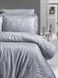 Комплект постільної білизни First Choice Jacquard Satin Lamone JS-141-Lamone-Gri-Полуторний фото 2