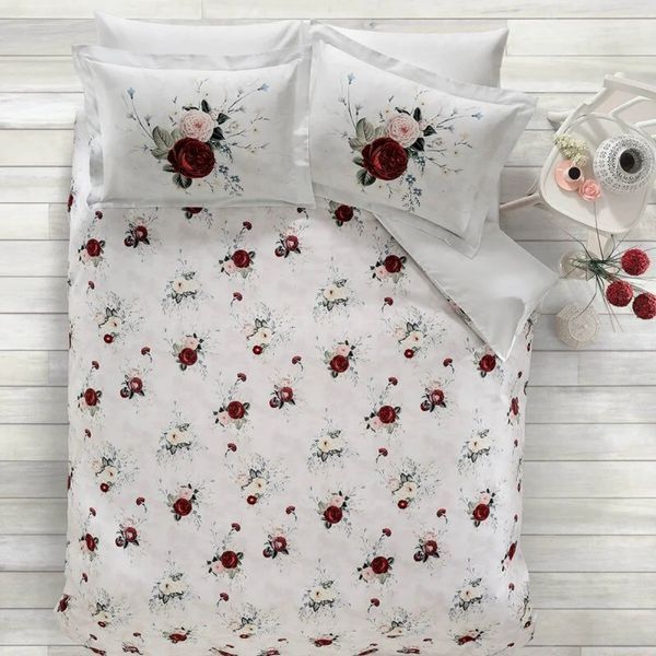 Постільна білизна сатин Де Люкс Tivolyo Home CLEMENTINE Сімейний 160х220 см (2 шт) 240х260 см 50х70см (4шт) p_s_k_153974 фото