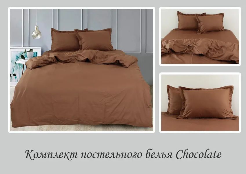 Постельное белье сатин полуторное TAG Chocolate 100% хлопок TAGsatin(1,5-sp)-489 фото