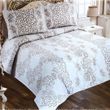 Жаккардовое покрывало с наволочками My Bed, "Eda", Бежево-серый