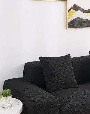 Наволочка декоративна HomyTex трикотаж-жатка Чорна HT-256014 фото
