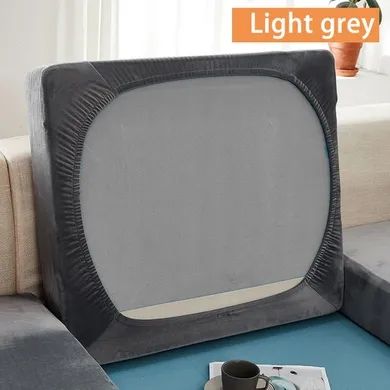 Чехлы на диван подушки - сидушки Homytex Трехместные Light Gray 150*190 (50/70) +20 см  HT-38920 фото