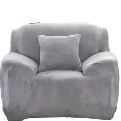 Велюровий чохол на крісло замша/мікрофібра Homytex 6-12224 фото