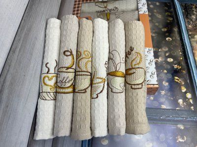 Suvari Coffee 6в1 вафельні рушники 40х60 см Туреччина Sul-3698 фото