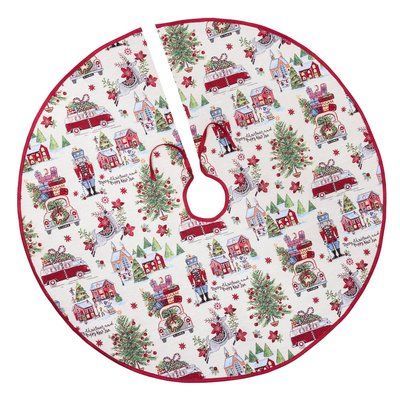 Юбочка под елку гобеленовая MELVILLE Limaso, Ø90, Круглое, Новогодний, Серебряный люрекс, 59% полиэстер, 24% акрил, 17% хлопок, Гобелен lim_MELVILLE-SD90 фото