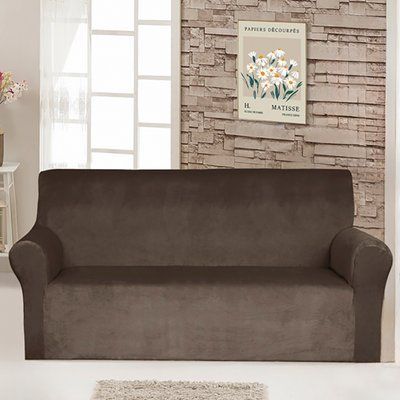 Чехол на диван трехместный велюровый какао Love You loveyouhome_81162 фото