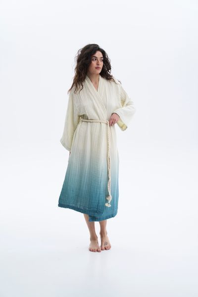 Халат Lotus Home - Nitra muslin blue L/XL svt-2000022351034 фото