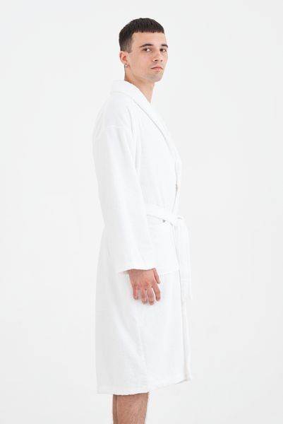 Халат махровый unisex Lotus Home - Basic Line white S svt-2000022327367 фото