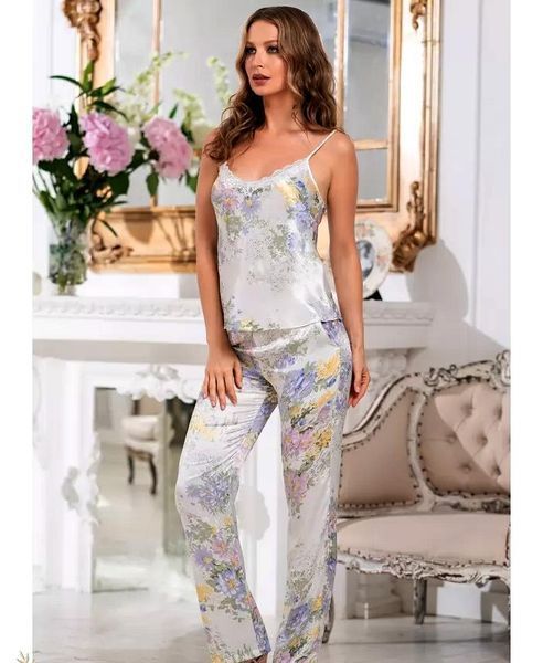 Женская шелковая пижама со штанами "Лилианна" 3256 Mia-Amore 4XL Mia_3256_4XL фото
