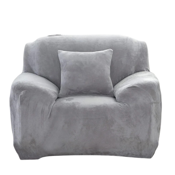 Защитный чехол на кресло Diana Textile Plush Velvet 90-140 см al2045-1-seater-90-140-Silver-Grey фото