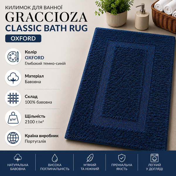 Коврик для ванной Graccioza Classic Bath Rug Graccioza-10020012-23333-50x80 фото