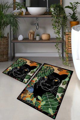 Набір килимків для ванної кімнати Chilai Home Schwarz 60*100+50*60 Chom_110024218 фото