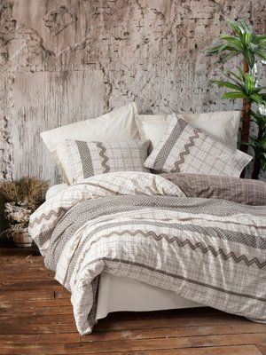Комплект постільної білизни Cotton Box Toprak Aren Kahve 200x220 Cbox_010077803 фото
