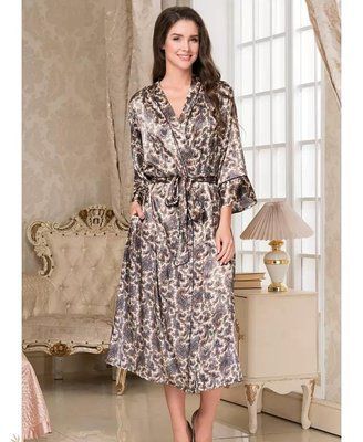 Довгий шовковий халат Mia-Amore Persia 3409 Персія Mia-Amore_3409_4XL/5XL фото