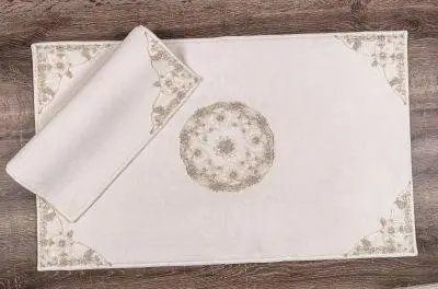 Набір килимків для ванни з мереживом Maco home queen krem McH-21370 фото