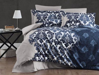 Комплект Cotton Satin S-357 Sierra navy blue S-357-Sierra-navy-blue-Сімейний фото