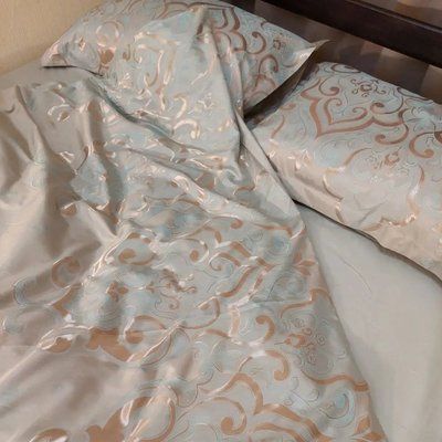 Постільна білизна Dom Cotton Сатин жаккард 23003 бежевое d-c6225v фото