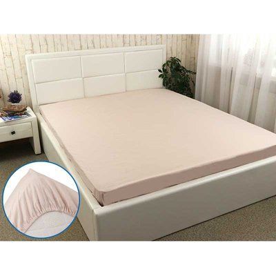 Бязеве простирадло на гумці Beige 90х200 см 503.114У_Beige фото