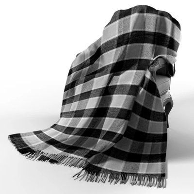 Плед шерстяной П7 бел-сер-тем.серый Love You 140 x 200 см lvy_4533 фото