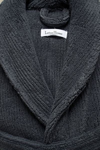 Халат unisex Lotus Home - Bold New Microcotton antrasit махровий 2XL svt-2000022329538 фото