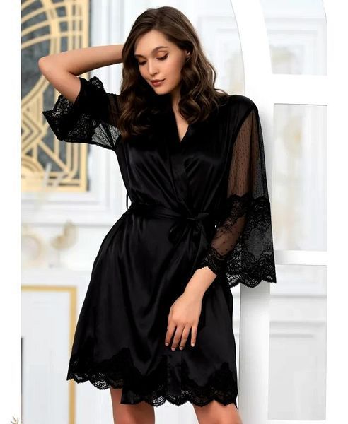Женский шелковый халат Аурелия 3893-1 Mia-Amore L/XL Mia_3893-1_L/XL фото