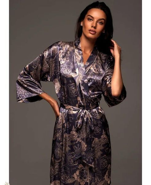 Женский шелковій халат Джаконда 4683 Mia-Amore 2XL/3XL Mia_4683_2XL/3XL фото