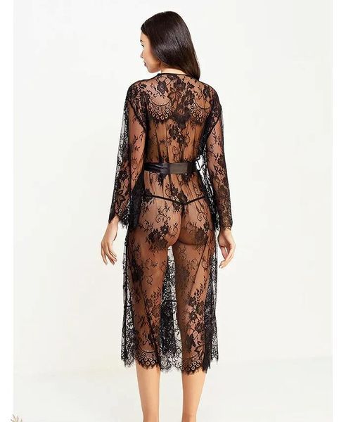 Длинный женский халат черный Mia-Amore 2033 Mia-Amore_2033_2XL фото