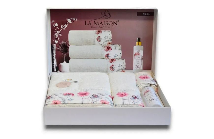 Набор полотенец с ароматом La Maison Mell (3шт) 3пр (30х50+50х90+70х140) см Набор LaMaison_30267.1 фото