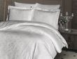 Комплект постельного белья First Choice Jacquard Satin Lamone, Krem Кремовый, JS-146, Евро, 200x220 см, 240x260 см, 50x70 см + 70x70 см