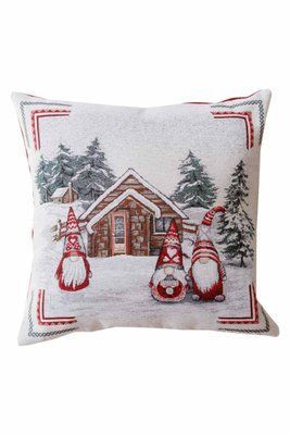 Гобеленова подушка новорiчна Snowfall Будиночок та, 45х45см ПРОВАНС 023405 provence_023405 фото