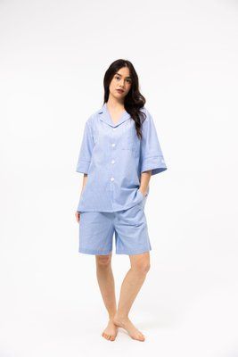 Пижама unisex Lotus Home - City Shorts голубая S svt-2000022353892 фото