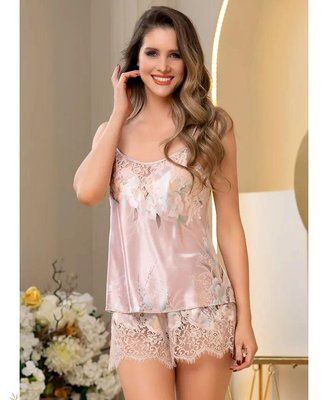 Жіноча шовкова піжама з шортами "Мілінда" 3722 Mia-Amore p_s_k_3722 XL фото