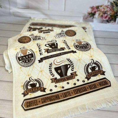 Hot coffe набір кухонних рушників 40х60см , 12шт/уп Mame Туреччина Sul-8873 фото