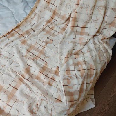 Махрове покривало Koloco бежеве d-c6230v-2 фото